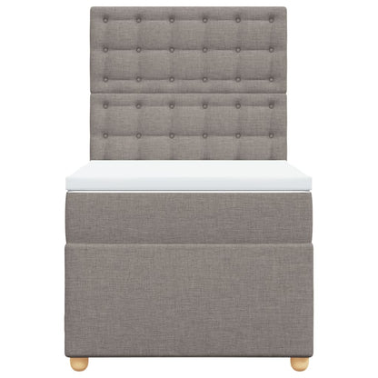 Giroletto a Molle con Materasso Tortora 90x190 cm in Tessuto - homemem39