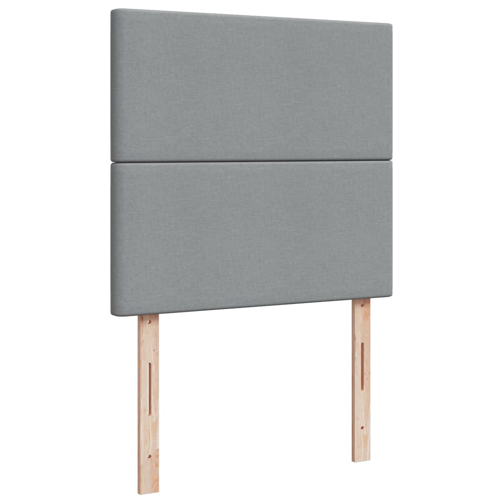 Giroletto a Molle con Materasso Grigio Chiaro 90x200 cm Tessuto - homemem39