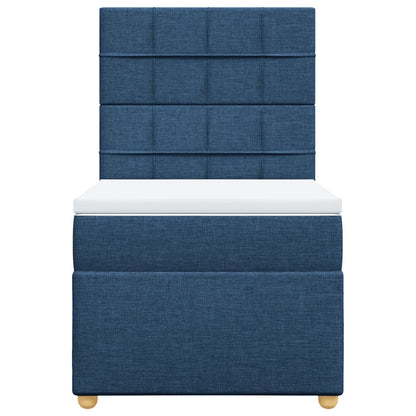 Giroletto a Molle con Materasso Blu 90x200 cm inTessuto