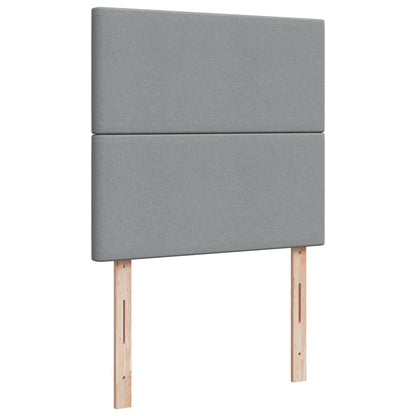 Giroletto a Molle con Materasso Grigio Chiaro100x200 cm Tessuto - homemem39