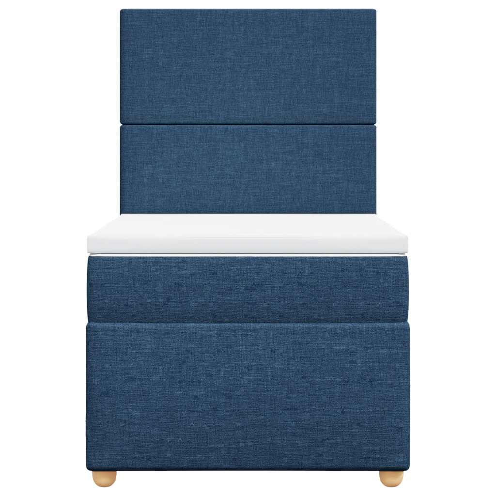 Giroletto a Molle con Materasso Blu 100x200 cm in Tessuto