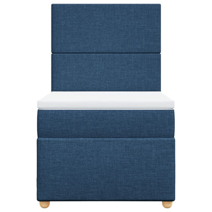 Giroletto a Molle con Materasso Blu 100x200 cm in Tessuto
