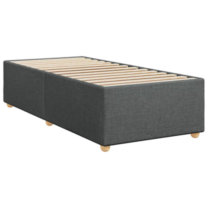 Giroletto a Molle con Materasso Grigio Scuro 100x200 cm Tessuto
