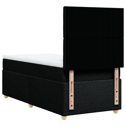 Giroletto a Molle con Materasso Nero 100x200 cm in Tessuto - homemem39