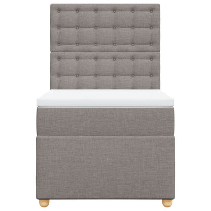 Giroletto a Molle con Materasso Tortora 100x200 cm in Tessuto - homemem39