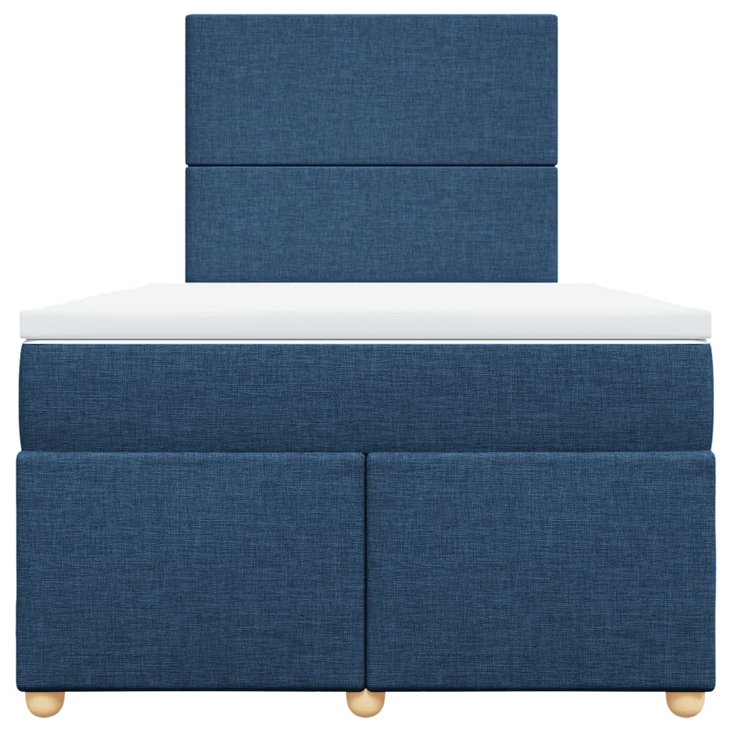 Giroletto a Molle con Materasso Blu 120x190 cm in Tessuto