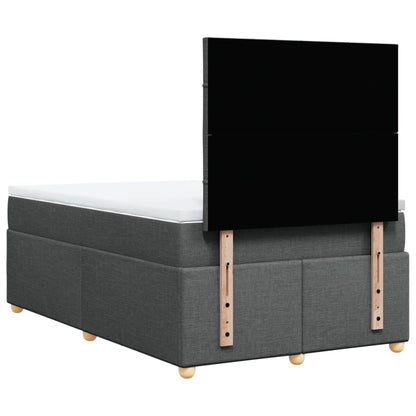 Giroletto a Molle con Materasso Grigio Scuro 120x190cm Tessuto