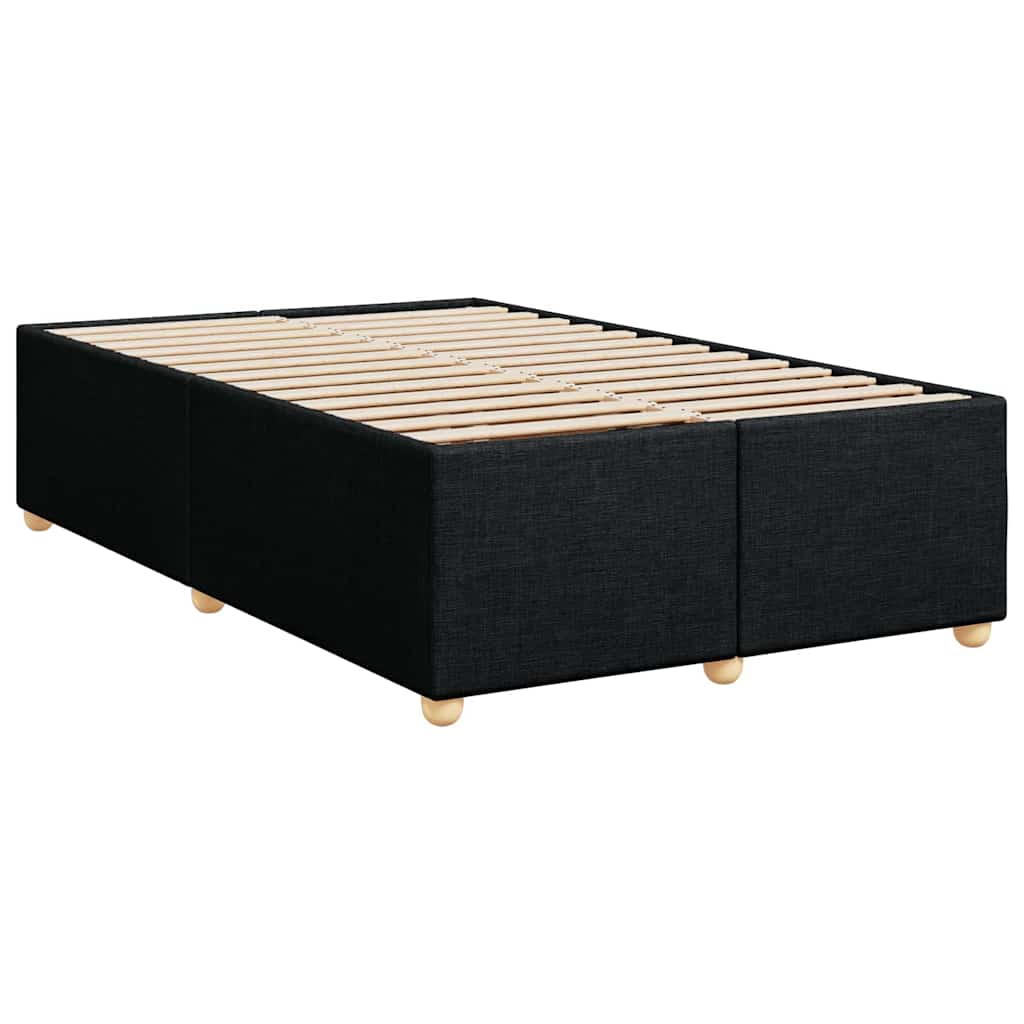 Giroletto a Molle con Materasso Nero 120x190 cm in Tessuto