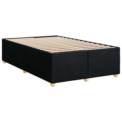 Giroletto a Molle con Materasso Nero 120x190 cm in Tessuto