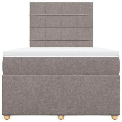 Giroletto a Molle con Materasso Tortora 120x190 cm in Tessuto - homemem39