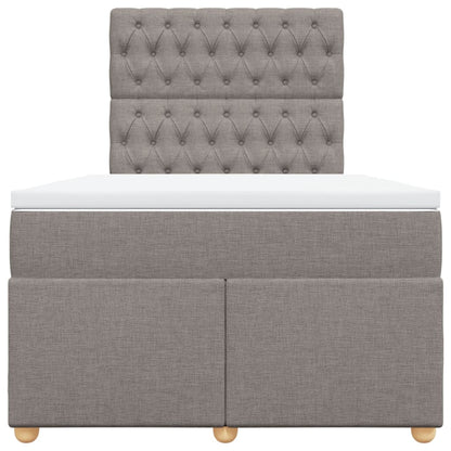 Giroletto a Molle con Materasso Tortora 120x190 cm in Tessuto
