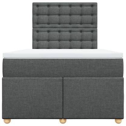 Giroletto a Molle con Materasso Grigio Scuro 120x190cm Tessuto