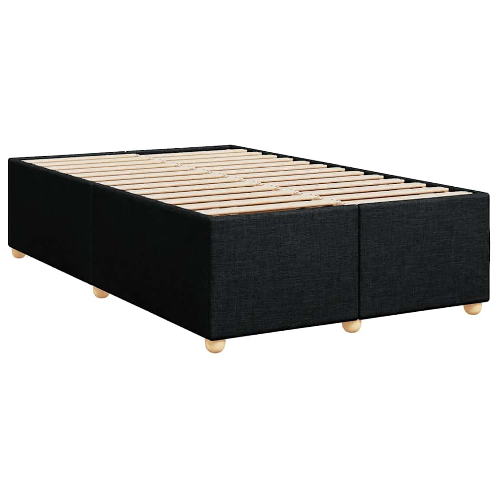 Giroletto a Molle con Materasso Nero 120x190 cm in Tessuto