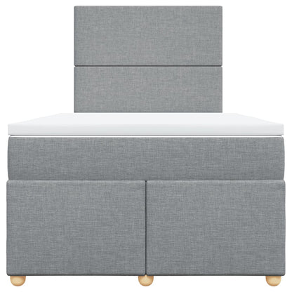 Giroletto a Molle con Materasso Grigio Chiaro 120x200cm Tessuto