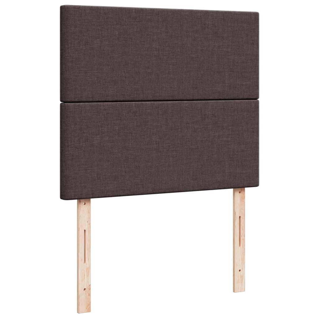 Giroletto a Molle con Materasso Marrone Scuro 120x200cm Tessuto | homemem39