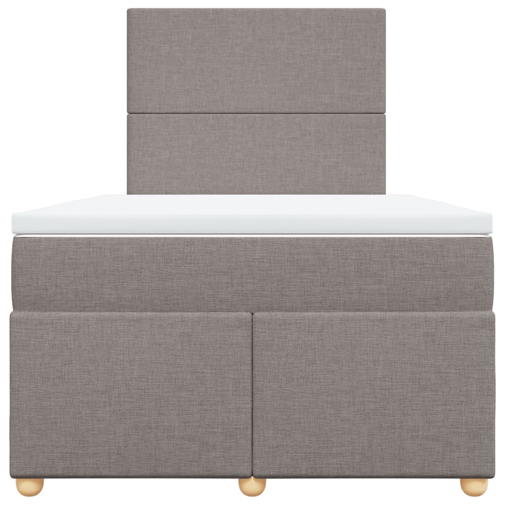 Giroletto a Molle con Materasso Tortora 120x200 cm in Tessuto