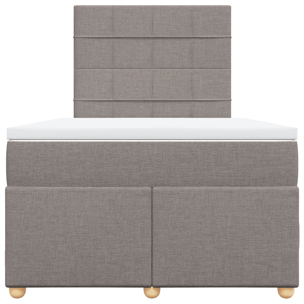 Giroletto a Molle con Materasso Tortora 120x200 cm in Tessuto