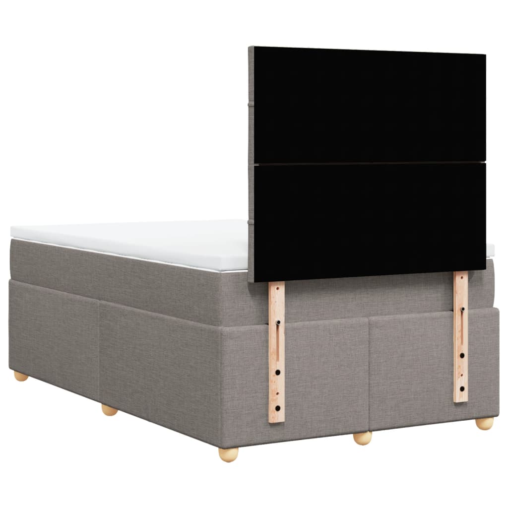 Giroletto a Molle con Materasso Tortora 120x200 cm in Tessuto | homemem39