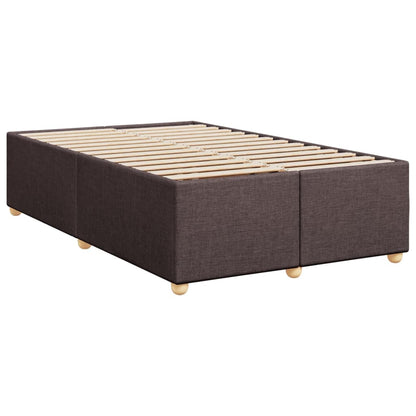 Giroletto a Molle con Materasso Marrone Scuro 120x200cm Tessuto