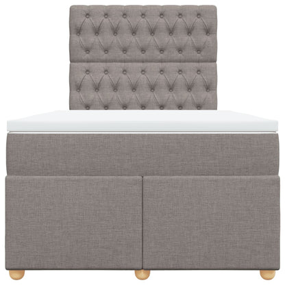 Giroletto a Molle con Materasso Tortora 120x200 cm in Tessuto