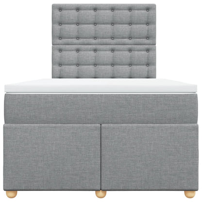 Giroletto a Molle con Materasso Grigio Chiaro 120x200cm Tessuto