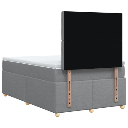 Giroletto a Molle con Materasso Grigio Chiaro 120x200cm Tessuto