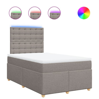 Giroletto a Molle con Materasso Tortora 120x200 cm in Tessuto | homemem39