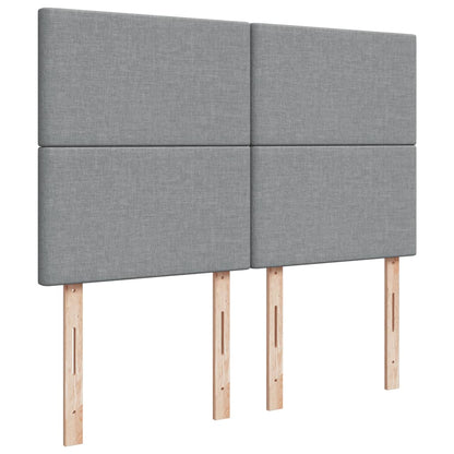 Giroletto a Molle con Materasso Grigio Chiaro 140x190cm Tessuto