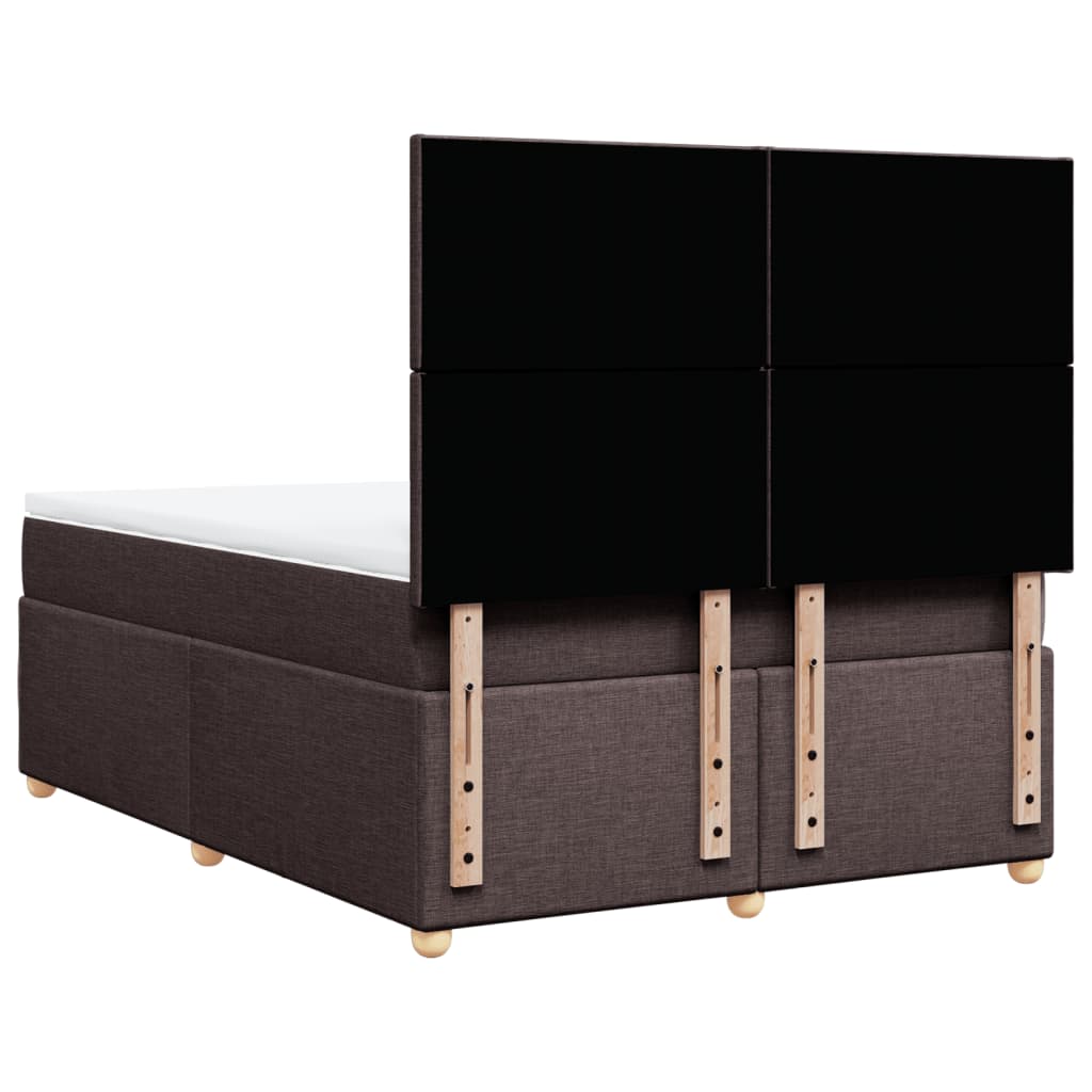Giroletto a Molle con Materasso Marrone Scuro 140x190cm Tessuto | homemem39