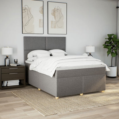 Giroletto a Molle con Materasso Tortora 140x190 cm in Tessuto | homemem39