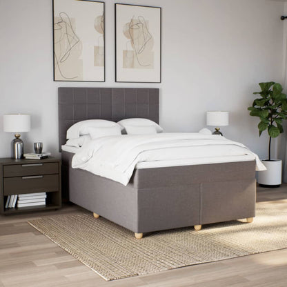 Giroletto a Molle con Materasso Tortora 140x190 cm in Tessuto | homemem39