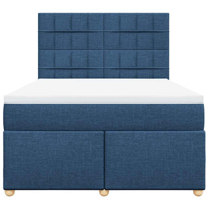 Giroletto a Molle con Materasso Blu 140x190 cm in Tessuto