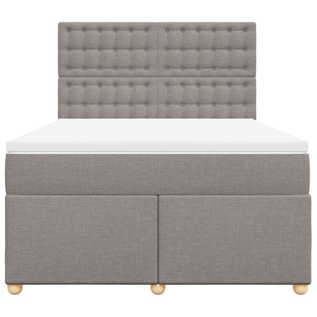 Giroletto a Molle con Materasso Tortora 140x190 cm in Tessuto