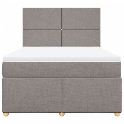 Giroletto a Molle con Materasso Tortora 140x200 cm in Tessuto