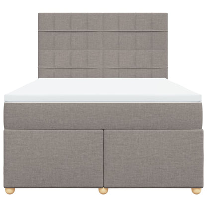 Giroletto a Molle con Materasso Tortora 140x200 cm in Tessuto