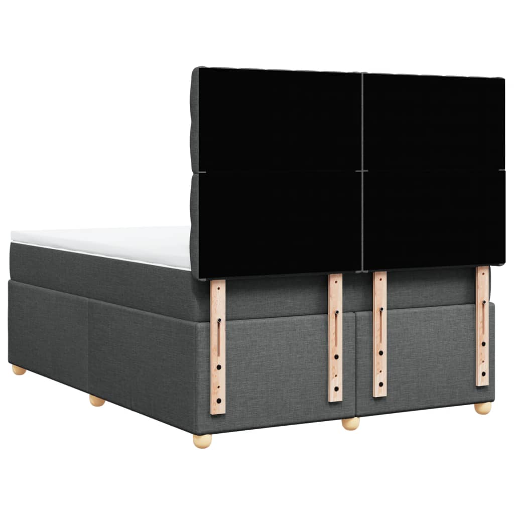 Giroletto a Molle con Materasso Grigio Scuro 140x200cm Tessuto - homemem39