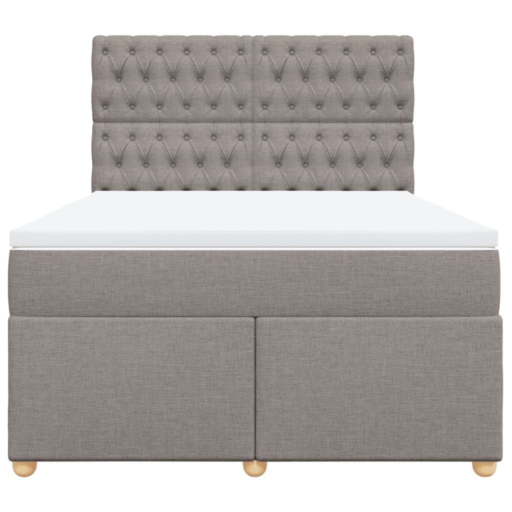 Giroletto a Molle con Materasso Tortora 140x200 cm in Tessuto