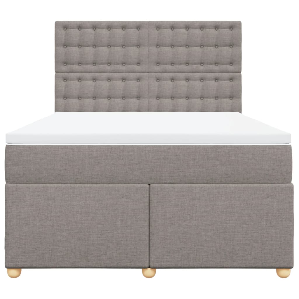Giroletto a Molle con Materasso Tortora 140x200 cm in Tessuto | homemem39