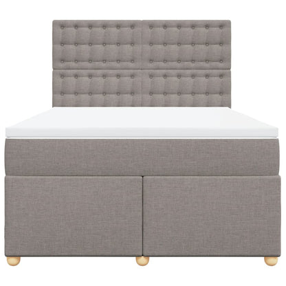 Giroletto a Molle con Materasso Tortora 140x200 cm in Tessuto | homemem39