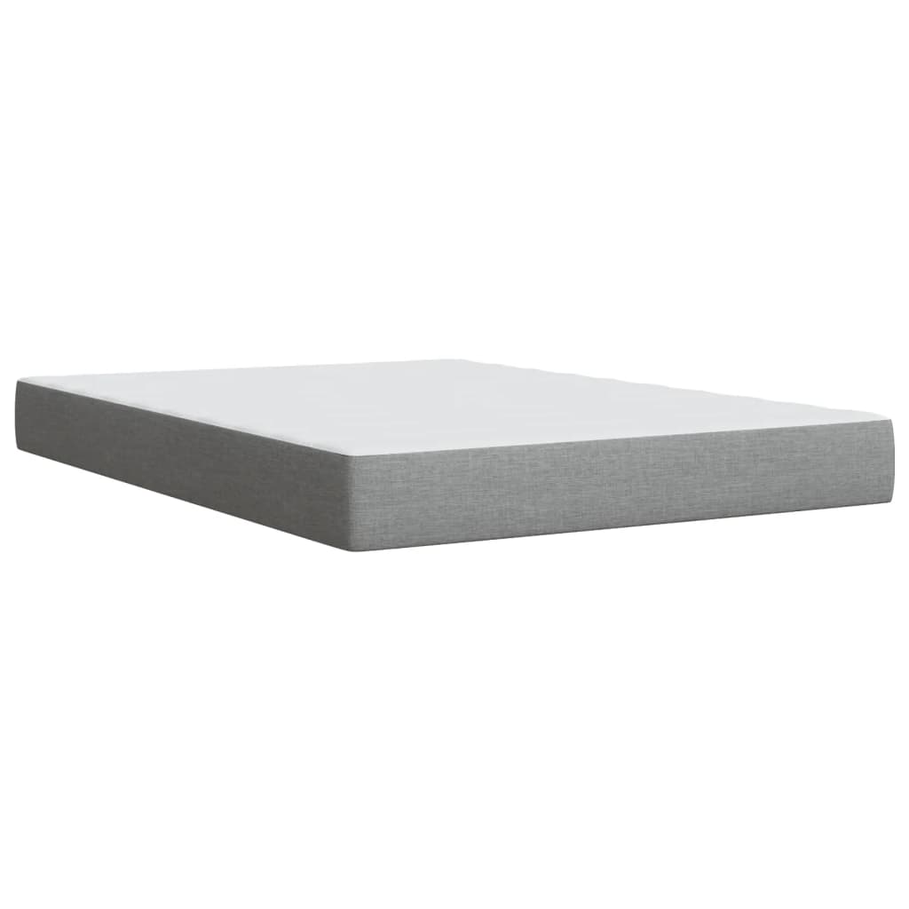 Giroletto a Molle con Materasso Grigio Chiaro 160x200cm Tessuto