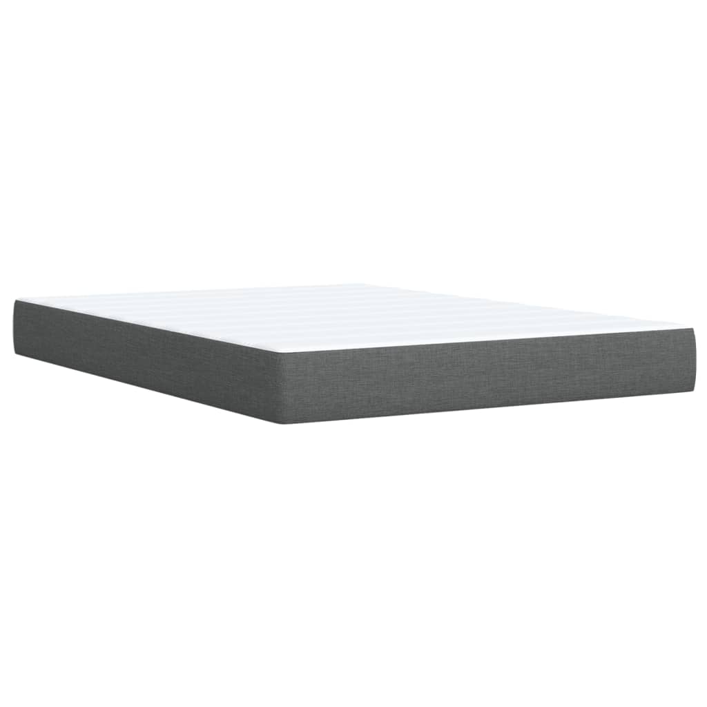 Giroletto a Molle con Materasso Grigio Scuro 160x200 cm Tessuto