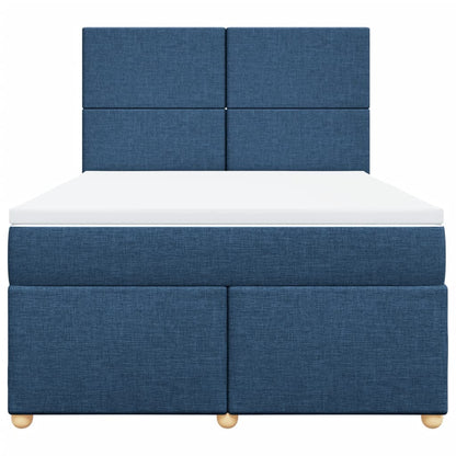 Giroletto a Molle con Materasso Blu 160x200 cm in Tessuto