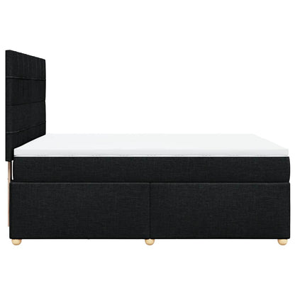 Giroletto a Molle con Materasso Nero 160x200 cm in Tessuto | homemem39