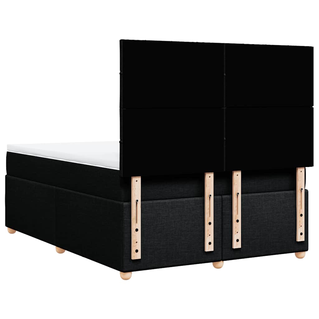 Giroletto a Molle con Materasso Nero 160x200 cm in Tessuto | homemem39