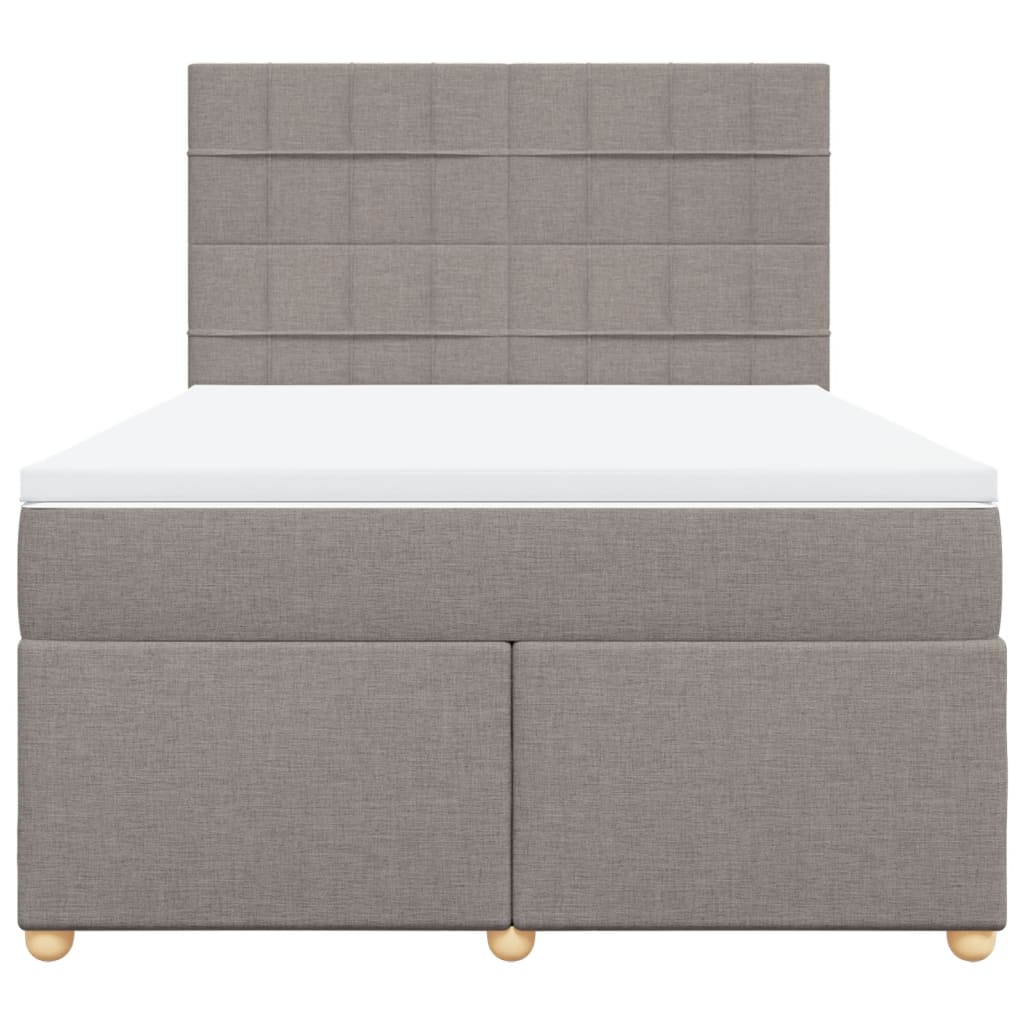 Giroletto a Molle con Materasso Tortora 160x200 cm in Tessuto
