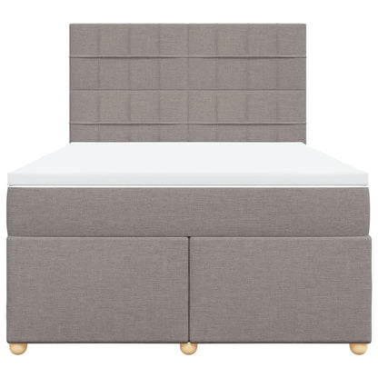 Giroletto a Molle con Materasso Tortora 160x200 cm in Tessuto
