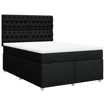 Giroletto a Molle con Materasso Nero 160x200 cm in Tessuto | homemem39