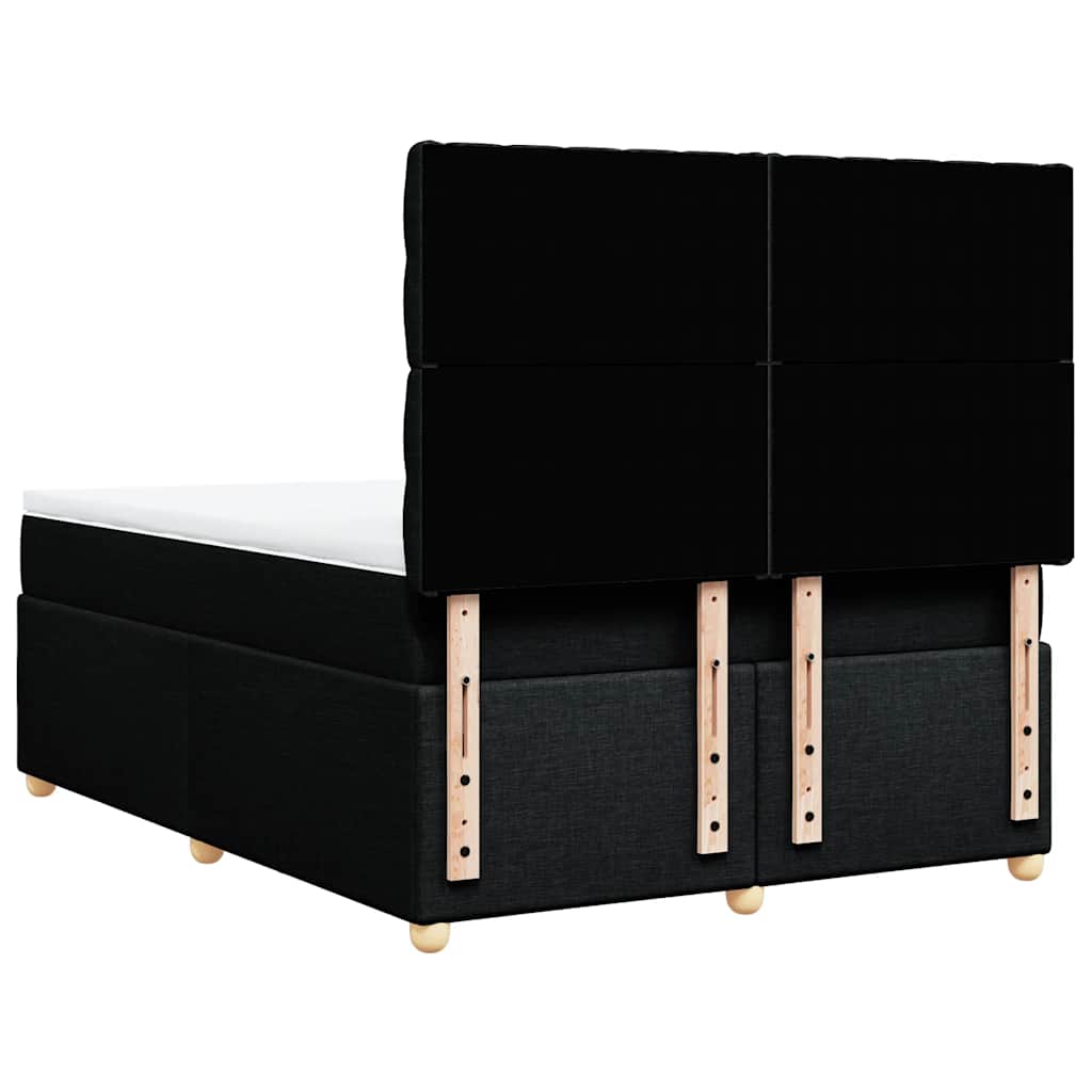 Giroletto a Molle con Materasso Nero 160x200 cm in Tessuto | homemem39