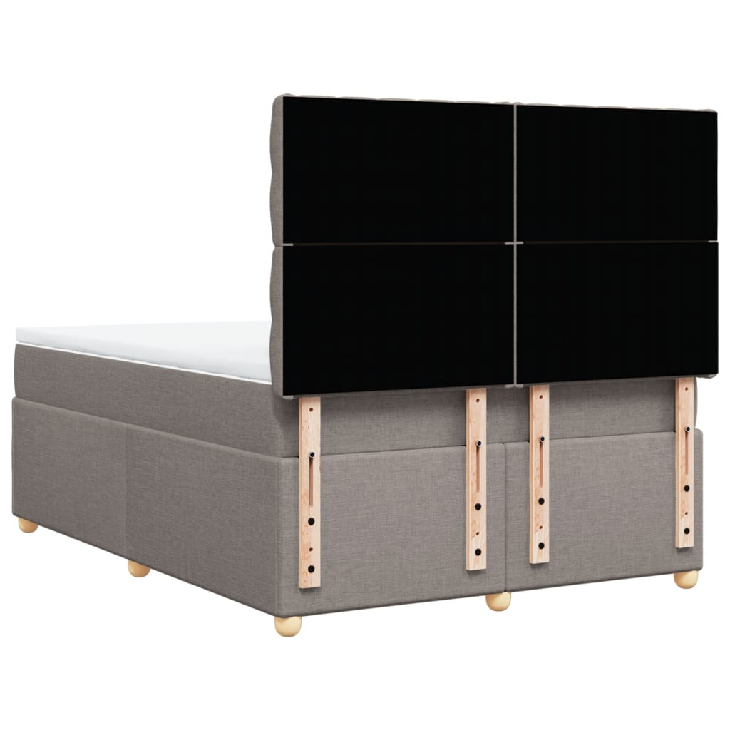 Giroletto a Molle con Materasso Tortora 160x200 cm in Tessuto | homemem39