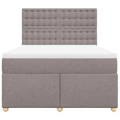 Giroletto a Molle con Materasso Tortora 160x200 cm in Tessuto